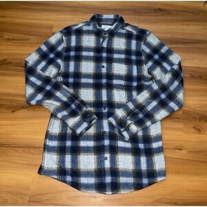 Mens The Rail Soft Flannel Button Down Plaid Shirt